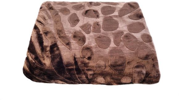 Плед тиснёный (лепка) коричневый камушки в Текстиль Маркет 161