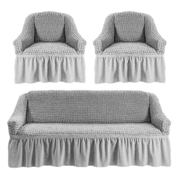 Чехол на трехместный диван + два кресла в  Текстиль Маркет 161 Серый
